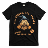 Halloween Dog All Tricks All Treats Spooky Doodle Co T-Shirt - Black