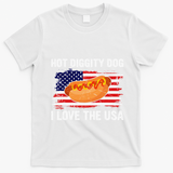Hot Diggity Dog I Love Usa Funny T-Shirt - White