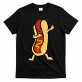 Hotdog Dabbing Funny Hot Dog T-Shirt - Black