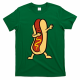 Hotdog Dabbing Funny Hot Dog T-Shirt - Irish Green