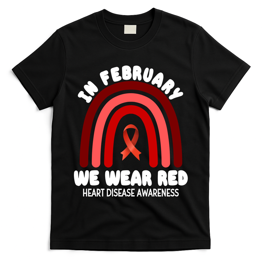 Heart Disease In February We Wear Red T-Shirt