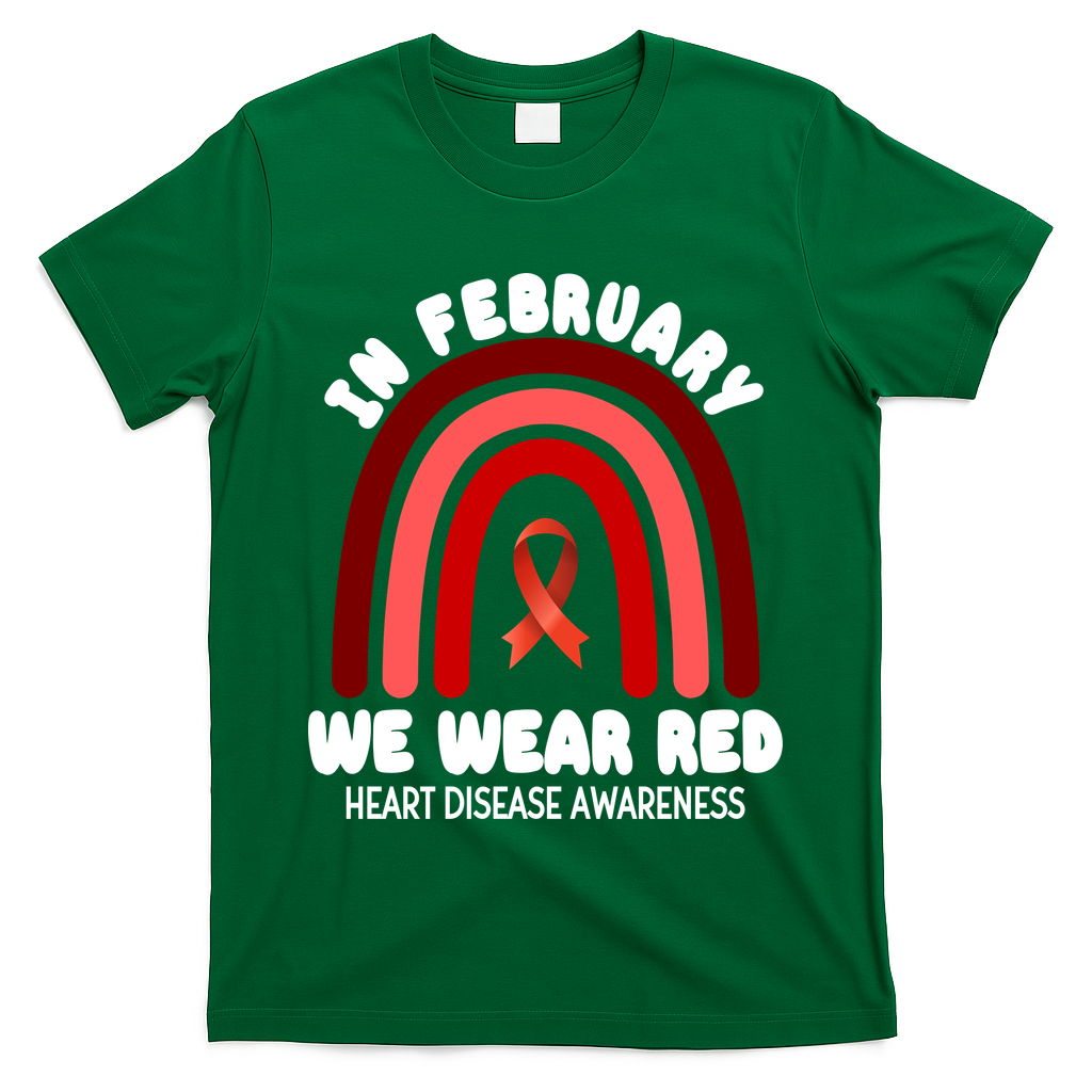 Heart Disease In February We Wear Red T-Shirt