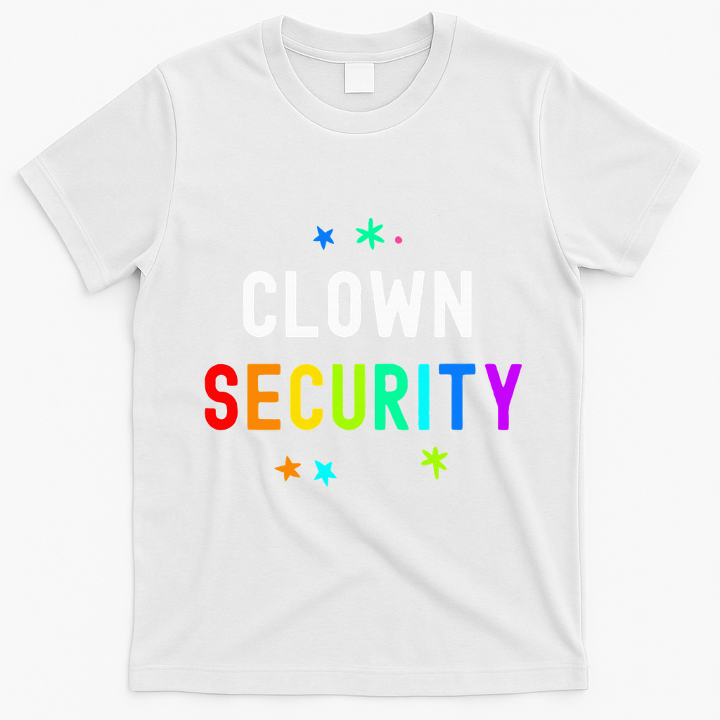 Halloween Dad Mom Daughter Adult Costume Clown Security T-Shirt - White