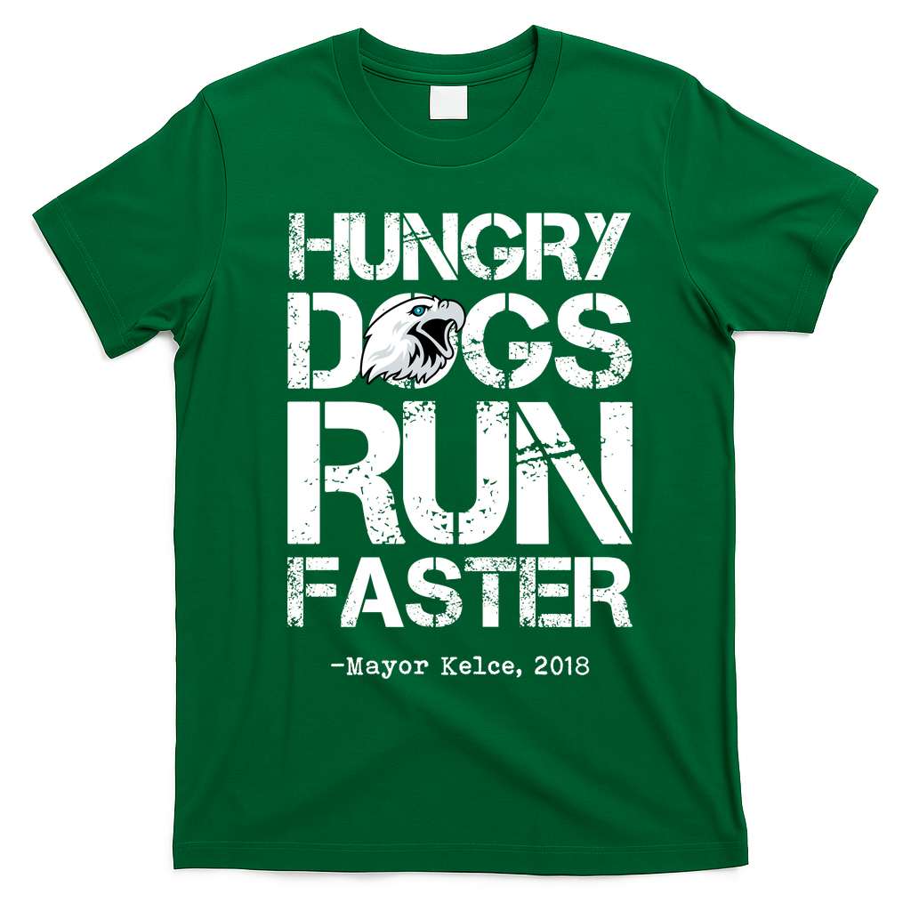 Hungry Dogs Run Faster T-Shirt - Irish Green