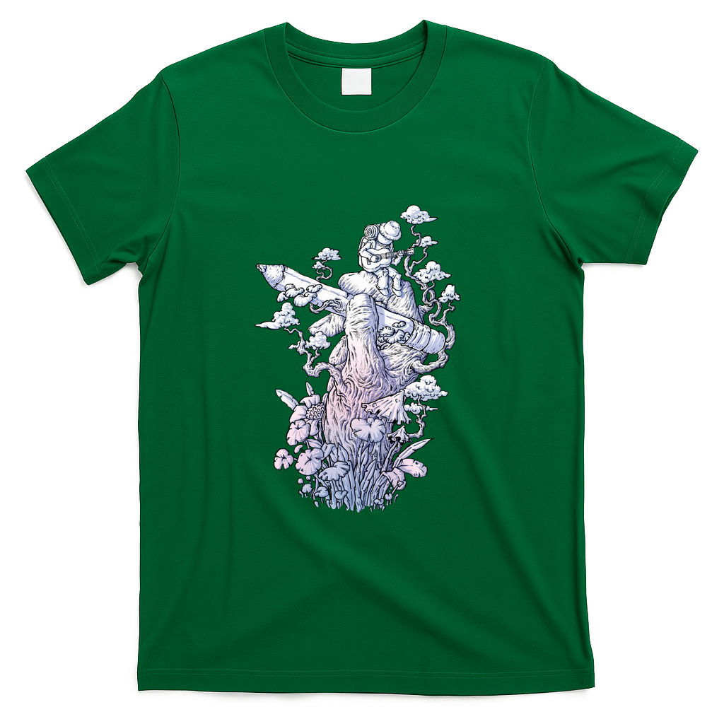 hand drawn tree imagine - Green