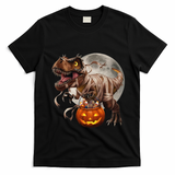 Halloween Dinosaur T Rex Pumpkin T-Shirt - Black