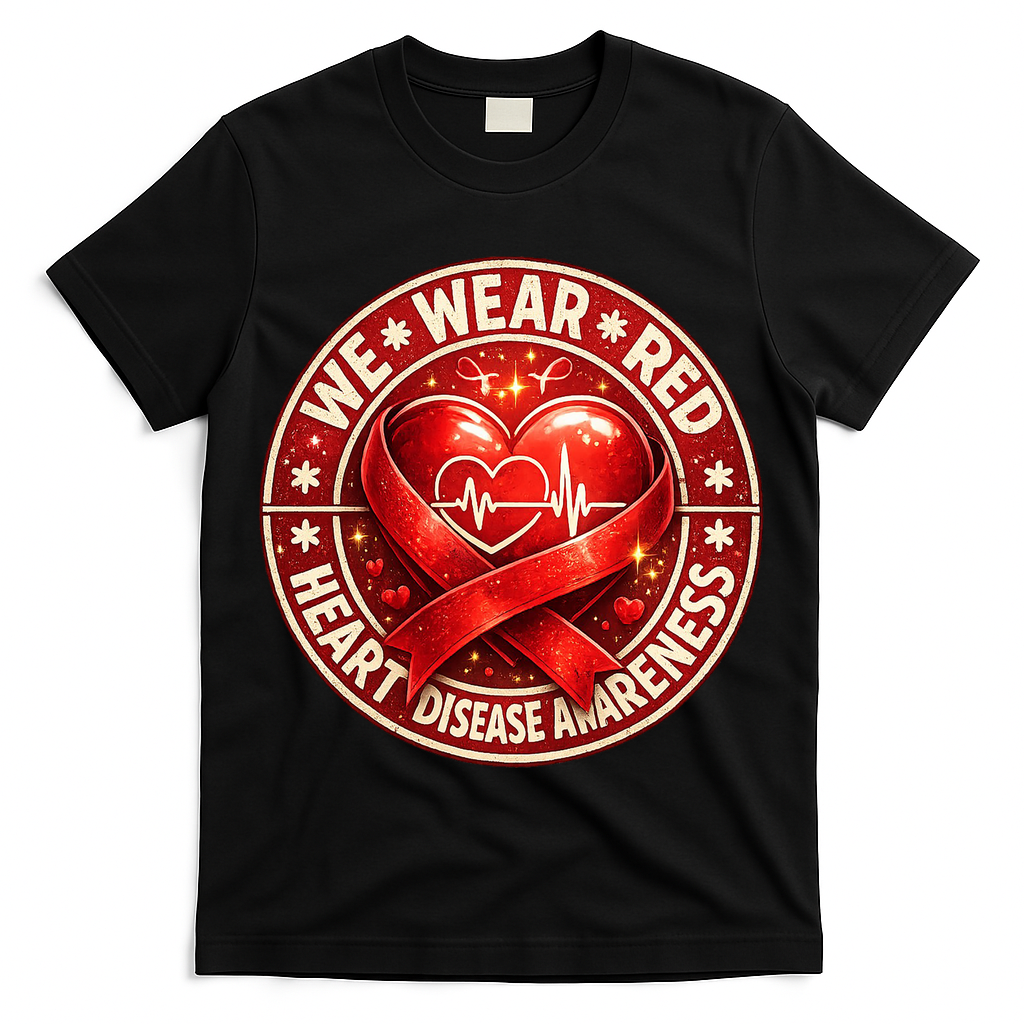 Heart Disease We Wear Red CHD Awareness T-Shirt