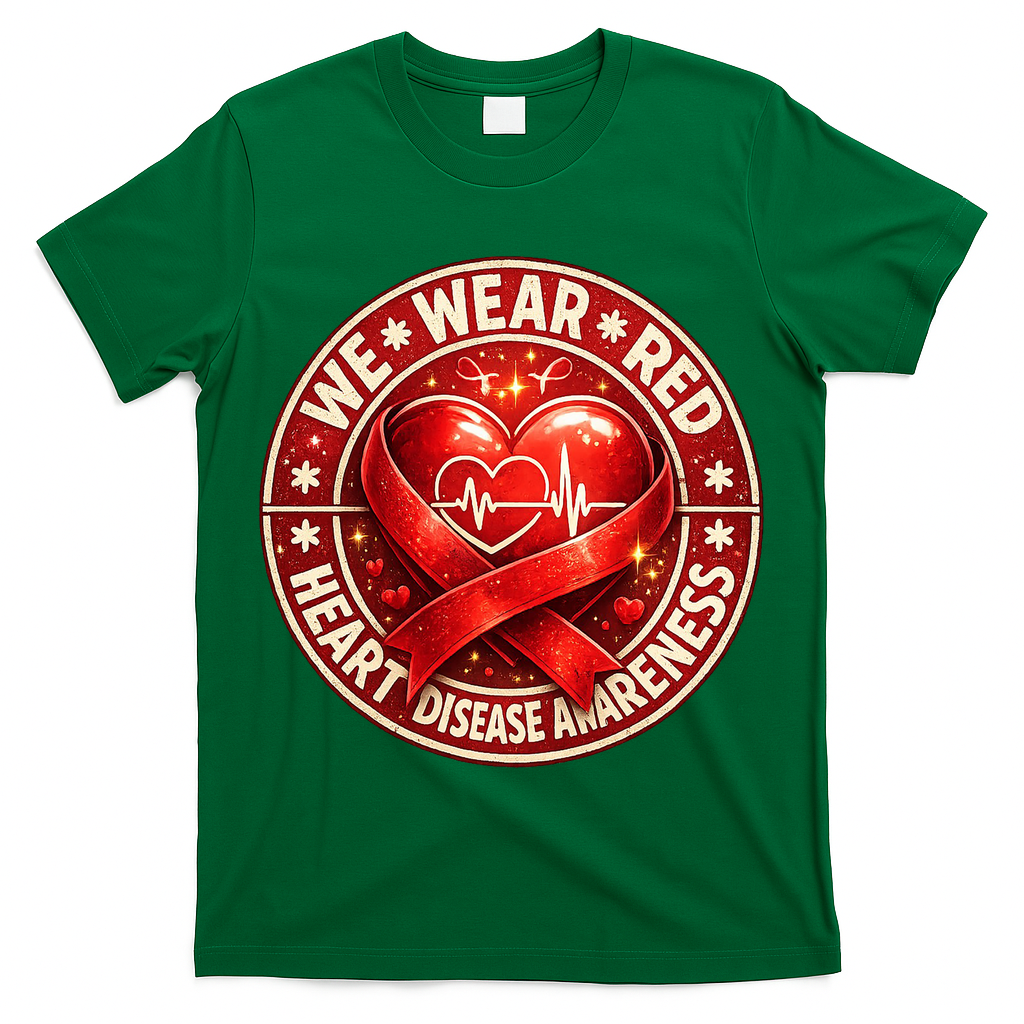Heart Disease We Wear Red CHD Awareness T-Shirt