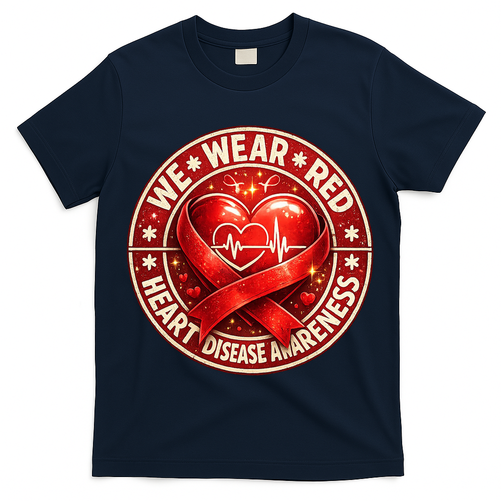 Heart Disease We Wear Red CHD Awareness T-Shirt
