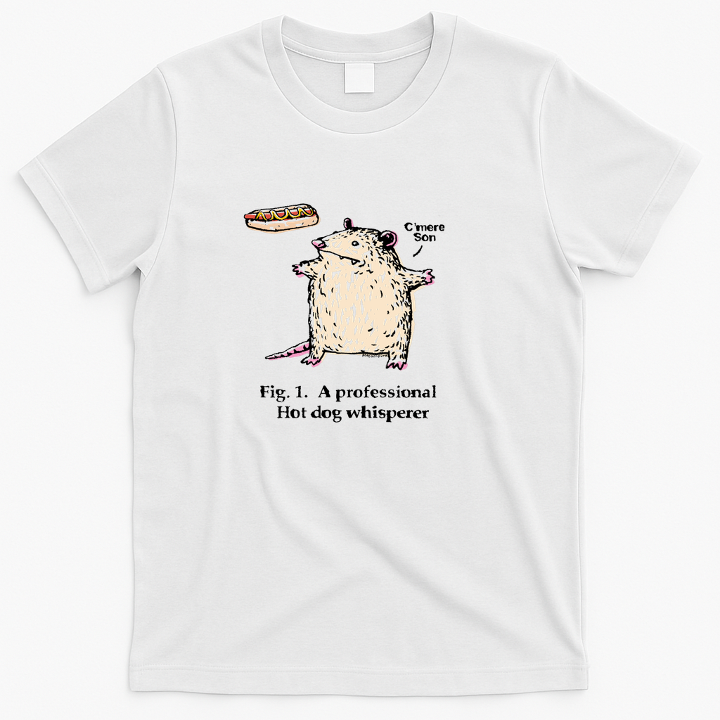 Hot Dog Whisperer Opossum - White