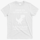 Halloween Error 404 Costume Not Found Coding Programmer Geek T-Shirt - White