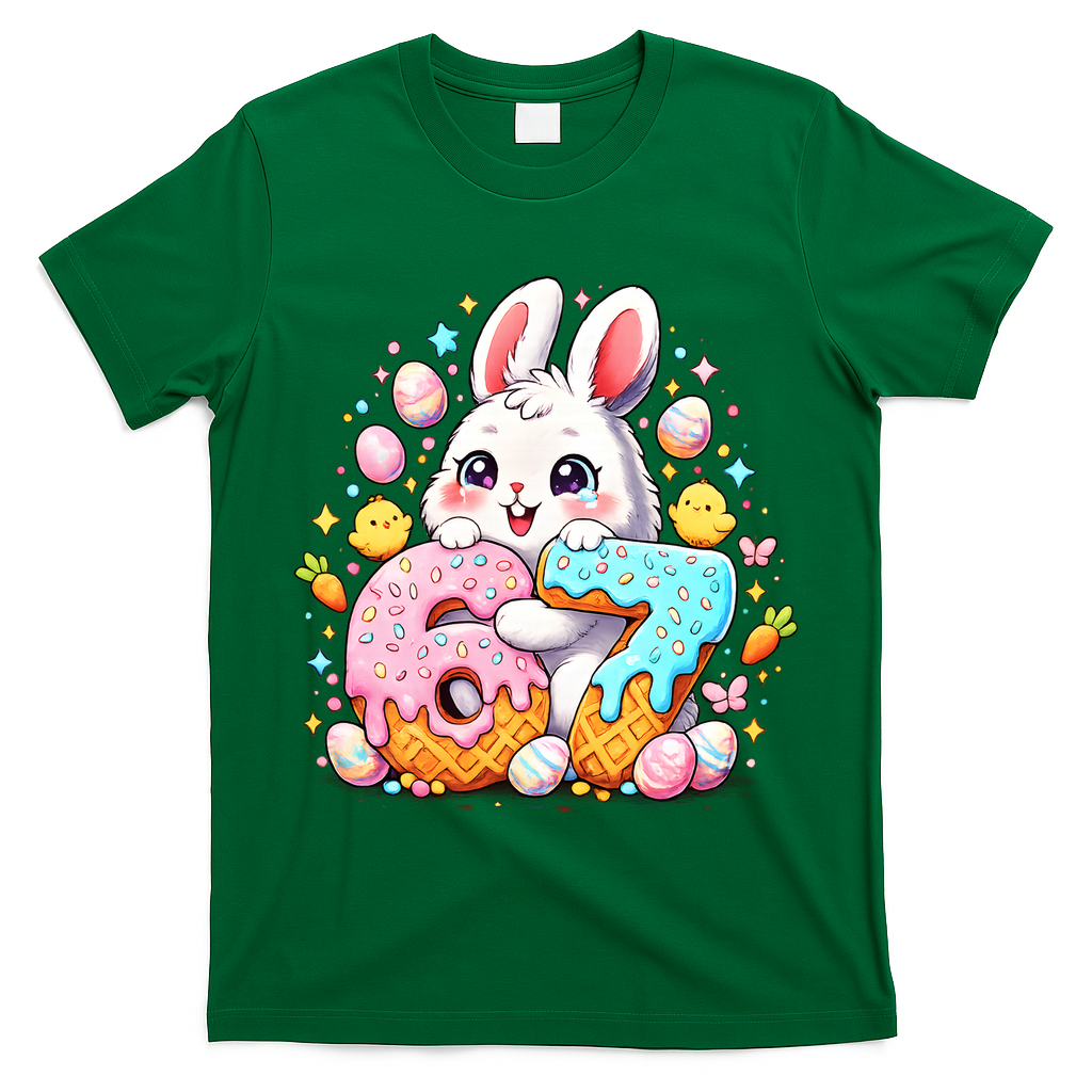Happy Easter Day 67 Bunny Six Seven 6-7 Eggs T-Shirt