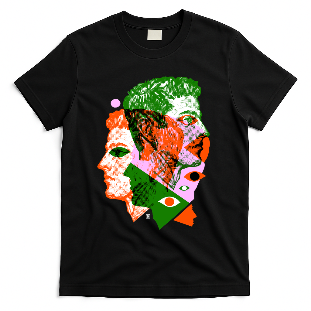 Handsome Face 282 (Silly Fall at Night) - Black