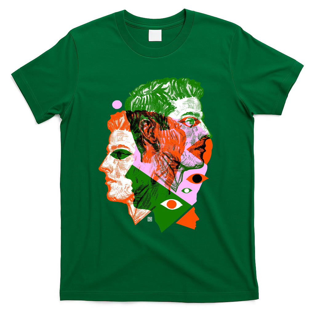 Handsome Face 282 (Silly Fall at Night) - Green