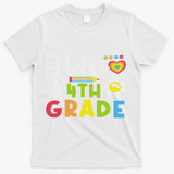 Hello Fourth 4th Grade Happy First Day Of School T-Shirt - White