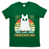 Halloween French Bulldog Dog Frenchie Spooky Ghost Costume T-Shirt - Irish Green