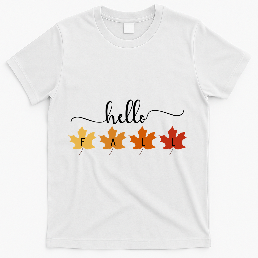 Hello Fall Cozy Nature T-Shirt - White
