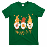 Happy Fall Gnome Festive Cute T-Shirt - Green
