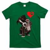 High Five Heart Bulldog Pup I Love Boxer Dog Lovers Bulldogs T-Shirt - Irish Green
