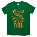 Hello Fall Leopard Season Nature T-Shirt - Green