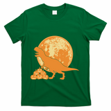 Halloween Full Moon Trex Pumpkins T-Shirt - Green