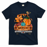 Hello Fall Pumpkin Truck Cute T-Shirt - Navy