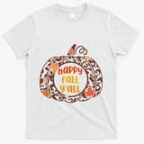 Happy Fall Yall Festive Pumpkin T-Shirt - White