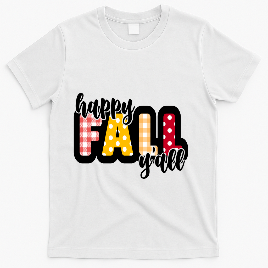 Happy Fall Yall Cozy T-Shirt - White
