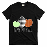 Happy Fall Yall Pumpkin T-Shirt - Black