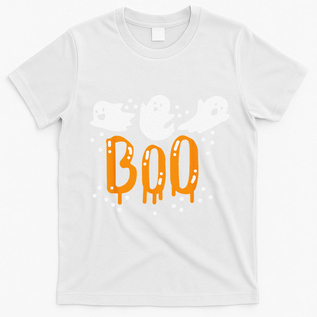 Halloween Ghost Boo Cute T-Shirt - White