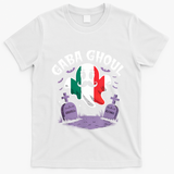 Halloween Graveyard Gaba Ghoul Ghost Funny Italian Gabagool T-Shirt - White
