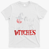 Halloween Glass Of Wine Drink Up Witche T-Shirt - White