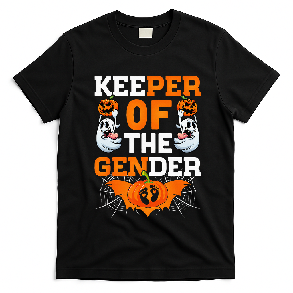 Hilarious Gender Reveal Halloween Party Surprise T-Shirt - Black