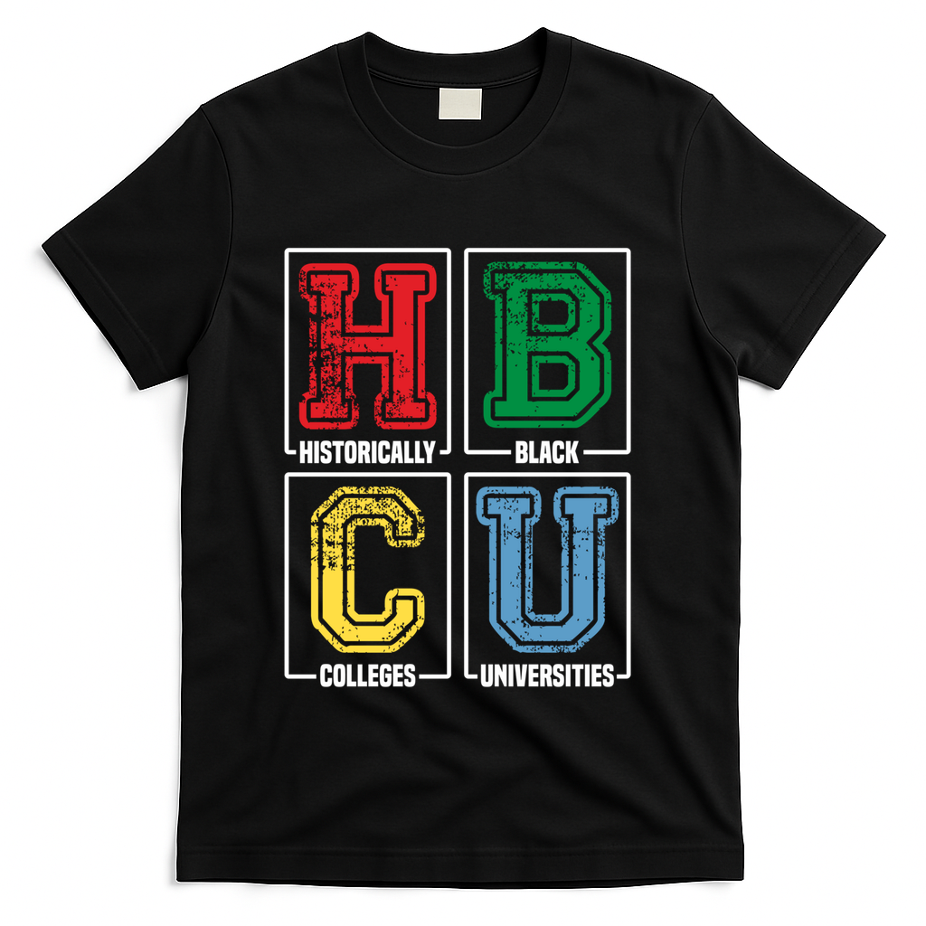 Hbcu Historically Black Colleges Universities Black Pride Gift T-Shirt - Black