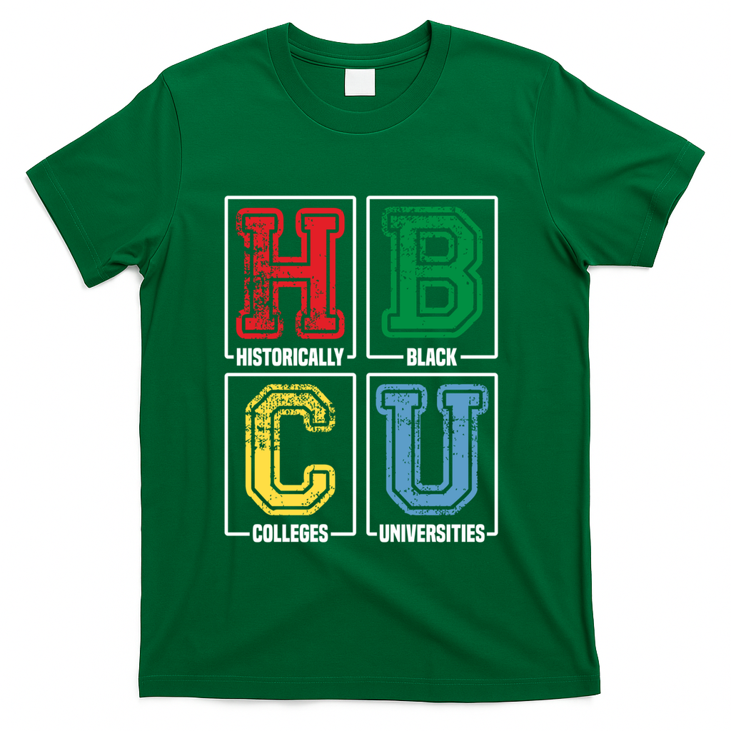 Hbcu Historically Black Colleges Universities Black Pride Gift T-Shirt - Green