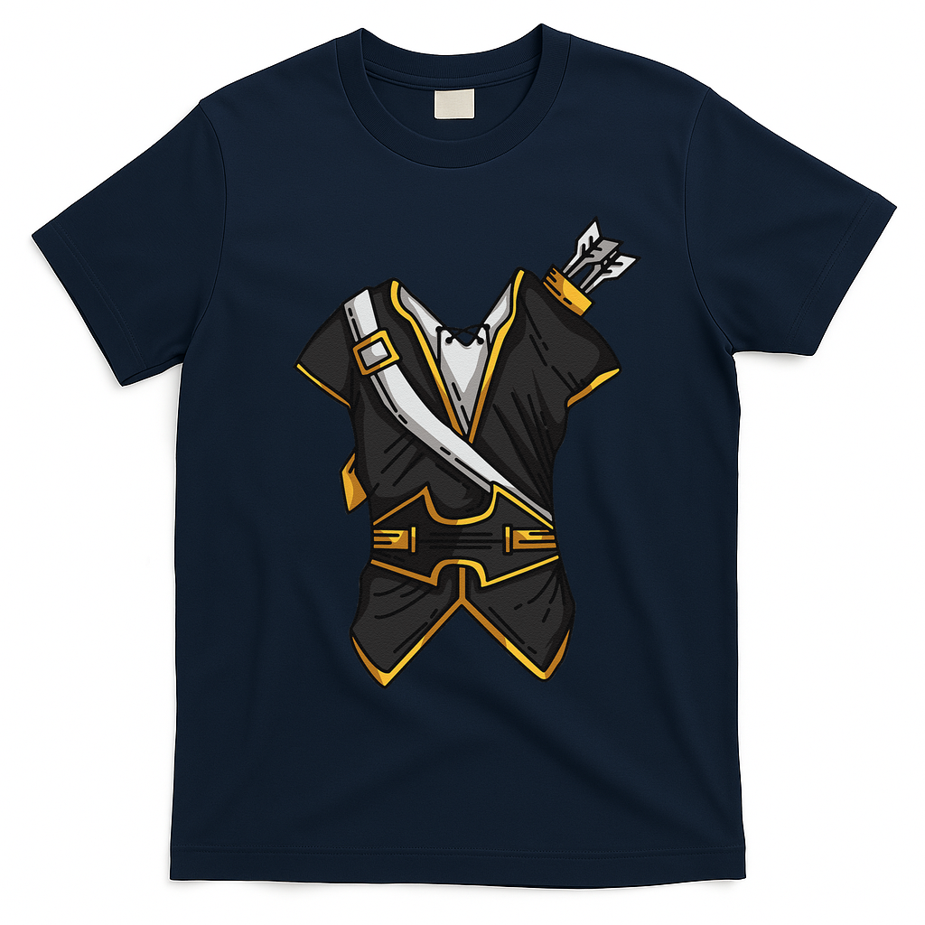 Huntsman Hunter Cool Lazy Easy Cosplay Halloween Costume T-Shirt - Navy Blue