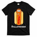 Hilarious Halloween Hot Dog Costume Party Outfit T-Shirt - Black