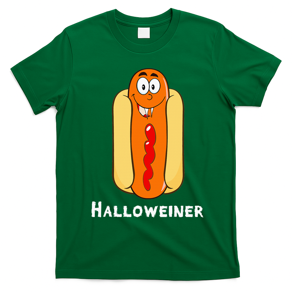Hilarious Halloween Hot Dog Costume Party Outfit T-Shirt - Irish Green