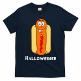 Hilarious Halloween Hot Dog Costume Party Outfit T-Shirt - Navy Blue