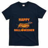 Happy Hallowiener Halloween Dachshund Dog T-Shirt - Navy Blue