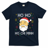 Ho Ho Ho Chi Minh Asian Vietnamese Santa Claus Christmas Gift T-Shirt - Navy Blue