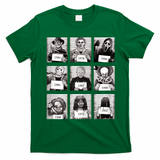 Halloween Horror Legends Killer Mugshots Creepy Fan T-Shirt - Irish Green