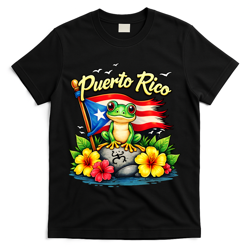 Hispanic Heritage Puerto Rico Coqui Frog T-Shirt