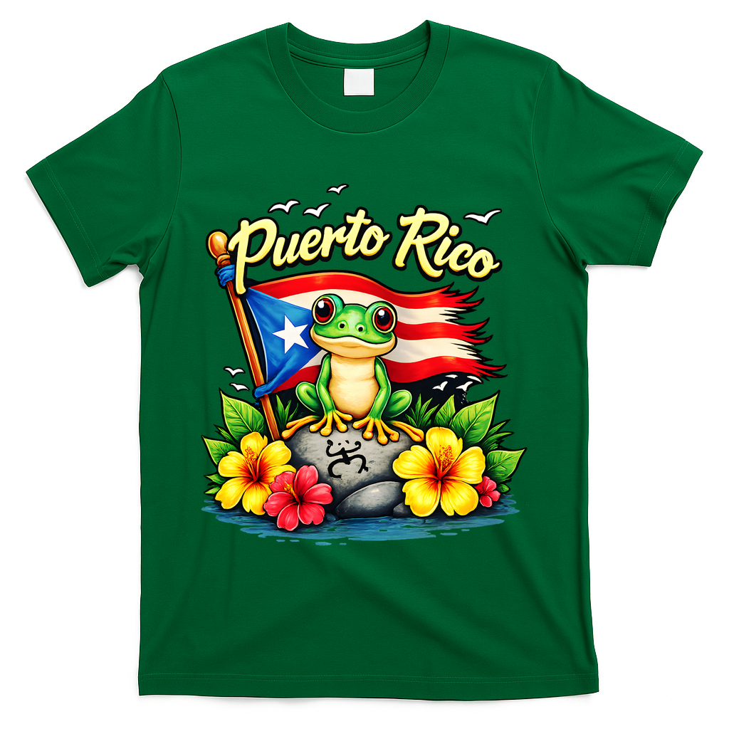 Hispanic Heritage Puerto Rico Coqui Frog T-Shirt