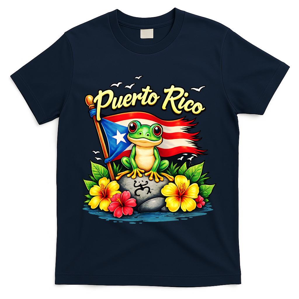 Hispanic Heritage Puerto Rico Coqui Frog T-Shirt