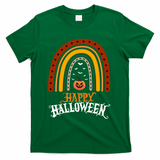 Happy Halloween Rainbow Pumpkin T-Shirt - Green