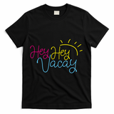 Hey Hey Vacay Summer Sun T-Shirt - Black