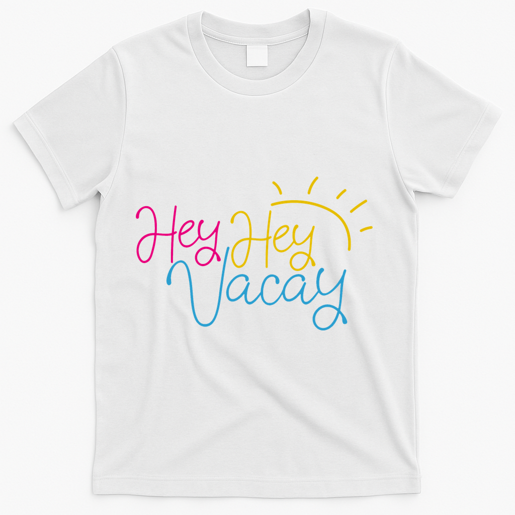Hey Hey Vacay Summer Sun T-Shirt - White