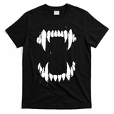 Halloween Horror Wolf Dog Vampire Monster Teeth Costume T-Shirt - Black