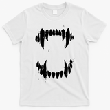 Halloween Horror Wolf Dog Vampire Monster Teeth Costume T-Shirt - White